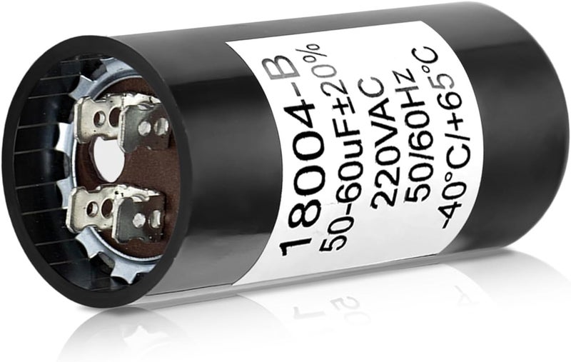 Gfdoso X-18004-B Capacitor for Genie 1/3HP Openers – 50-60uf 220V Garage Door Opener Starting Capacitor Replacement (Compatible with Genie 18004B & 18004-B, 50/60Hz AC, Black) - Image 1